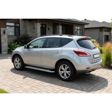 Бокові пороги Maydos V2 (2 шт., алюміній -2026 нерж) для Nissan Murano 2008-2014 рр
