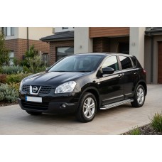 Боковые Подножки Maydos V2 (2 шт., Алюминий и Нержавейка) для Nissan Qashqai 2007-2010 гг