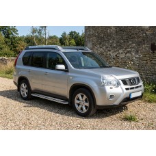 Бокові пороги Maydos V2 (2 шт., алюміній -2026 нерж) для Nissan X-trail T31 2007-2014 рр