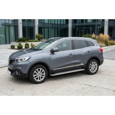 Бокові пороги Maydos V2 (2 шт., алюміній -2026 нерж) для Renault Kadjar 2015-2022 рр