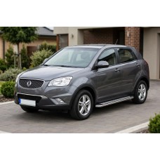 Боковые Подножки Maydos V2 (2 шт., Алюминий и Нержавейка) для SsangYong Korando 2010-2019 гг