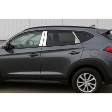Накладки на стойки (нерж) для Hyundai Tucson TL 2016-2021 гг