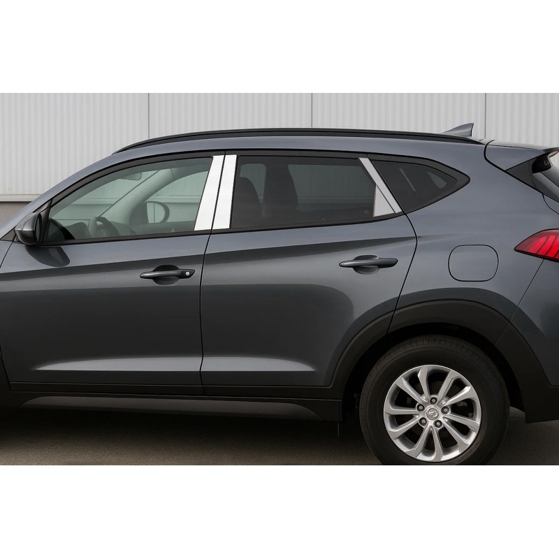 Накладки на стойки (нерж) для Hyundai Tucson TL 2016-2021 гг