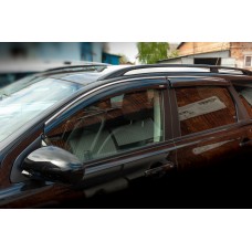 Ветровики с хромом (4 шт, Niken) для Nissan Qashqai 2007-2010 гг