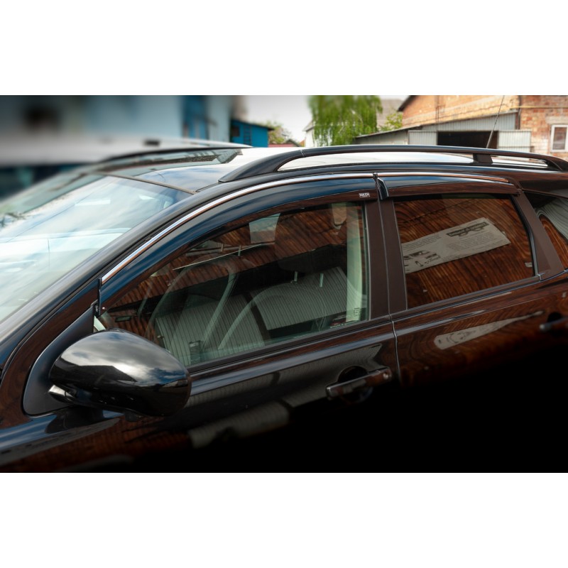 Ветровики с хромом (4 шт, Niken) для Nissan Qashqai 2010-2014 гг