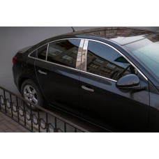 Накладки на стійки (6 шт, нерж.) для Chevrolet Cruze 2009-2015 рр