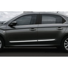 Молдинг дверний (нерж.) для Fiat Albea 2002- рр