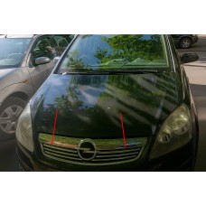 Хромированные Накладки на Решетку (6 шт, Нержавеющая Сталь) для Opel Zafira B 2005-2011 гг