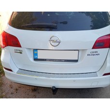 Накладка на задній бампер V-1 Carmos (SW, нерж) для Opel Astra J 2009-2015 рр