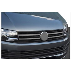 Накладки на решітку Чорний Хром 2015-2019 (4 шт, нерж) для Volkswagen T6 рр