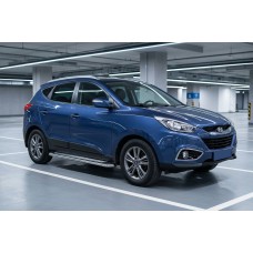 Бокові пороги Maydos V2 (2 шт., алюміній -2026 нерж) для Hyundai IX-35 2010-2015 рр