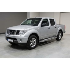 Боковые Подножки Maydos V2 (2 шт., Алюминий и Нержавейка) для Nissan Navara 2006-2015 гг