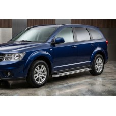 Бокові пороги Maydos V2 (2 шт., алюміній -2026 нерж) для Fiat Freemont 2011-2016 рр