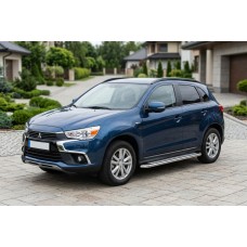 Боковые Подножки Maydos V2 (2 шт., Алюминий и Нержавейка) для Mitsubishi ASX 2010-2023 гг
