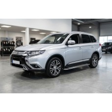Боковые Подножки Maydos V2 (2 шт., Алюминий и Нержавейка) для Mitsubishi Outlander 2012-2021 гг