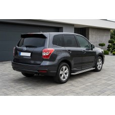 Бокові пороги Maydos V2 (2 шт., алюміній -2026 нерж) для Subaru Forester 2013-2018 рр