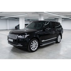 Бокові пороги Maydos V2 (2 шт., алюміній -2026 нерж) для Range Rover IV L405 2013-2021 рр
