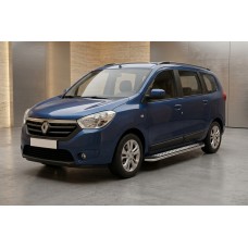 Бокові пороги Maydos V2 (2 шт., алюміній -2026 нерж) для Dacia Lodgy 2012-2022 рр