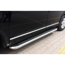 Бокові пороги Maydos V2 (2 шт., алюміній -2025 нерж) Коротка база для Volkswagen T5 Transporter 2003-2010 рр