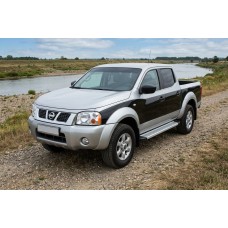 Бокові пороги Maya V2 (2 шт., алюміній) для Nissan NP300 1999-2015 рр