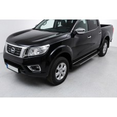 Бокові пороги Bosphore Grey (2 шт., алюміній) для Nissan Navara/NP300 2016- рр