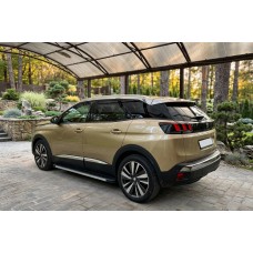 Бокові пороги Maya V1 (2 шт., алюміній) для Peugeot 3008 2016-2023 рр