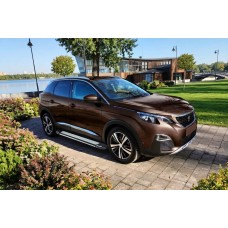 Бокові пороги Rainbow (2 шт., алюміній) для Peugeot 3008 2016-2023 рр