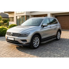 Бокові пороги Bosphore Black (2 шт., алюміній) для Volkswagen Tiguan 2016-2023 рр