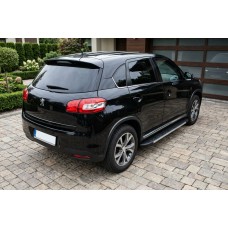 Бокові пороги Duru (2 шт., алюміній) для Peugeot 4008 2012-2017 рр