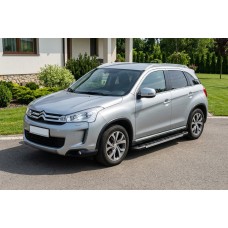 Боковые пороги RedLine V1 (2 шт., алюминий) для Citroen C-4 Aircross 2012-2017 гг