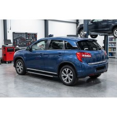 Бокові пороги Duru (2 шт., алюміній) для Citroen C-4 Aircross 2012-2017 рр