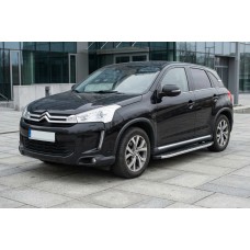 Бокові пороги Fullmond (2 шт., алюм.) для Citroen C-4 Aircross 2012-2017 рр