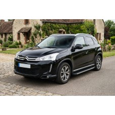 Бокові пороги Maya V1 (2 шт., алюміній) для Citroen C-4 Aircross 2012-2017 рр