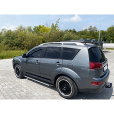 Бокові пороги Maya V1 (2 шт., алюміній) для Peugeot 4007 2007-2013 рр