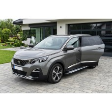 Боковые пороги Allmond Grey (2 шт., алюминий) для Peugeot 5008 2016-2023 гг