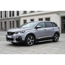 Боковые пороги RedLine V1 (2 шт., алюминий) для Peugeot 5008 2016-2023 гг