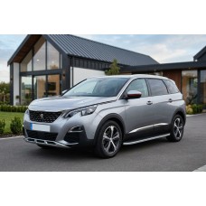 Бокові пороги Tayga Grey (2 шт., Алюміній) для Peugeot 5008 2016-2023 рр