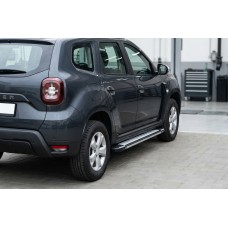 Бокові пороги Rainbow (2 шт., алюміній) для Renault Duster 2018-2024 рр