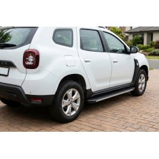 Бокові пороги Maya V1 (2 шт., алюміній) для Renault Duster 2018-2024 рр