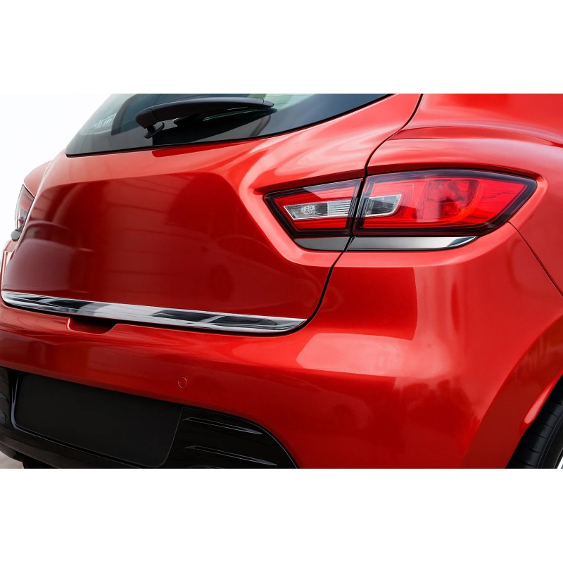 Накладка на задні ліхтарі (2 шт., чорний хром) для Renault Clio IV 2012-2019 рр Накладка на задні ліхтарі (2 шт., чорний хром) для Renault Clio IV 2012-2019 рр