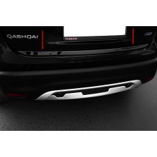 Накладка на багажник Черный Хром (нерж сталь) для Nissan Qashqai 2014-2021 гг