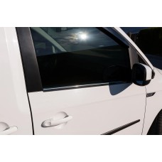 Окантовка окон Черный хром (2 шт., нерж) для Volkswagen Caddy 2015-2020 гг