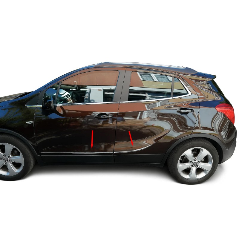 Молдинг дверей Tit-designs (нерж) для Opel Mokka 2012-2021 гг