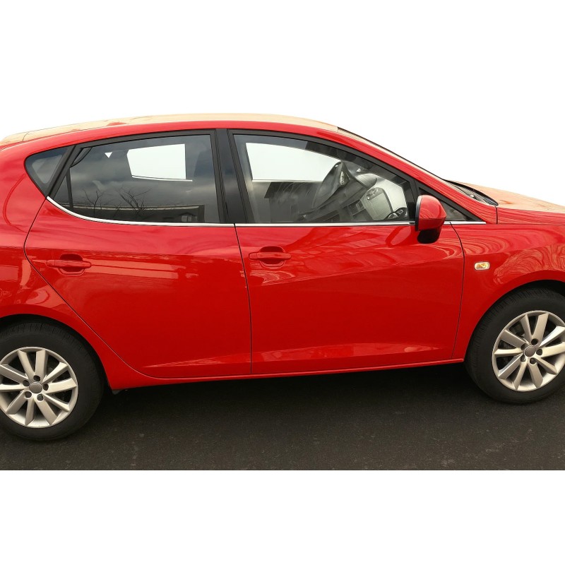 Зовнішня окантовка вікон (нерж) для Seat Ibiza 2010-2017 рр Зовнішня окантовка вікон (нерж) для Seat Ibiza 2010-2017 рр
