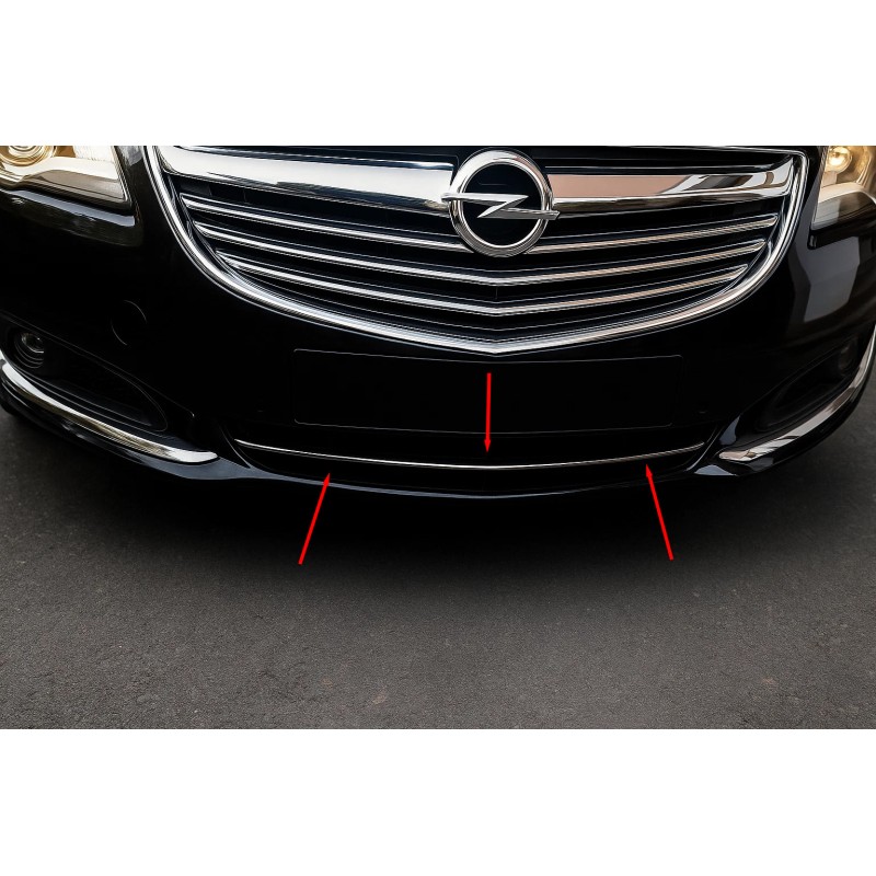 Накладки на решетку бампера (нержавейка) для Opel Insignia 2008-2017 гг