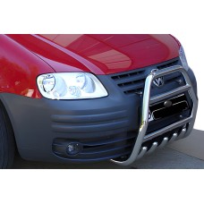 Кенгурятник QT007 (нержавейка) для Volkswagen Caddy 2004-2010 гг