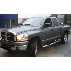 Бічні труби кутові (2 шт., нерж) для Dodge RAM