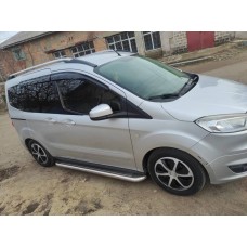 Бокові пороги Premium (2 шт., нерж) для Ford Courier 2014-2023 рр