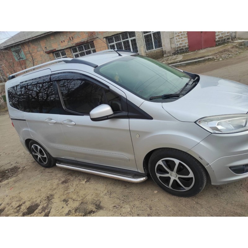 Бокові пороги Premium (2 шт., нерж) для Ford Courier 2014-2023 рр