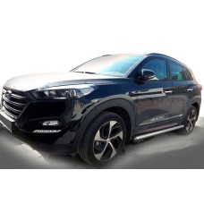 Бічні труби (2 шт., нерж) для Hyundai Tucson TL 2016-2021 рр